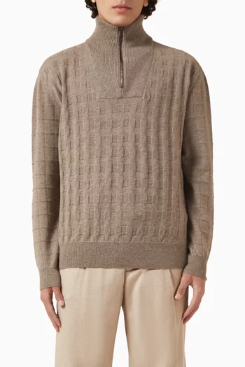 Quarter-zip Sweater in Cashmere