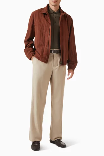 Botanical Polo Shirt in Silk