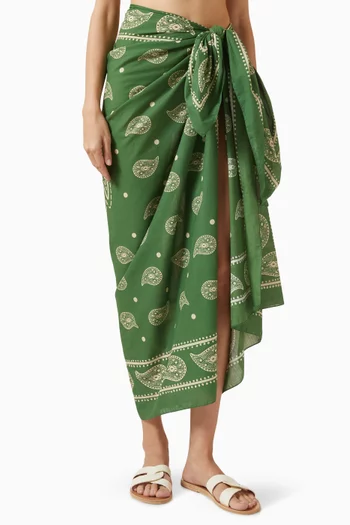 Vibrant Horizons Pareo in Cotton