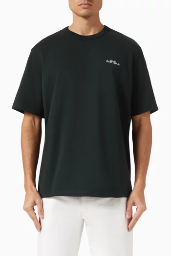Logo Embroidered T-shirt in Cotton