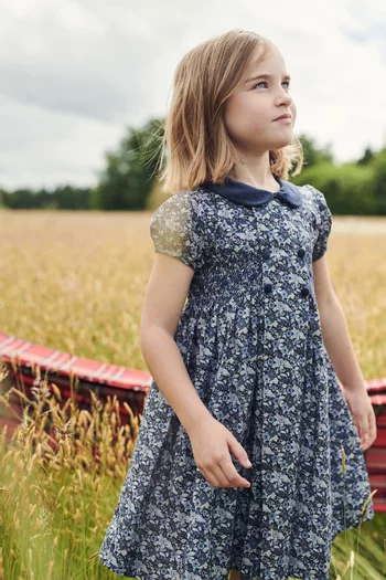 Arcadia Smocked Dress in Cotton