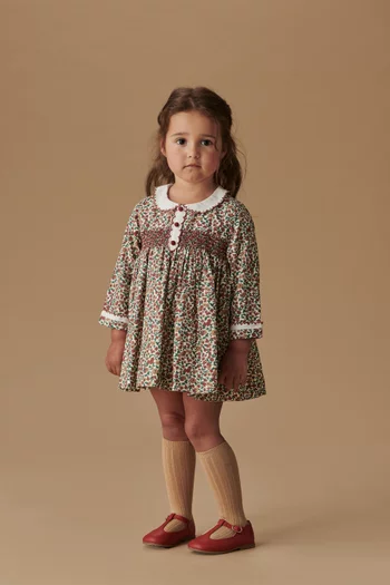 فستان نويليا بكشكش يدوي