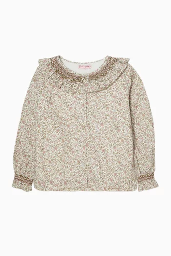 قميص ايمانويلا بكشكش يدوي قطن