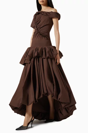 Ottoman Maxi Skirt in Crepe Georgette