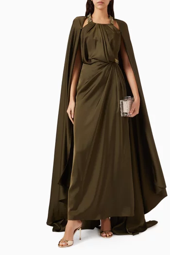 فستان سهرة ريفولي ستان وكريب