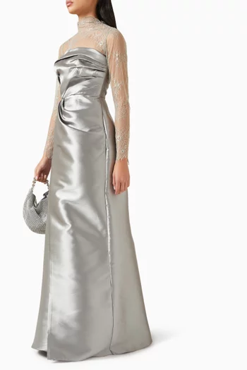 فستان فينسينز قصير ستان ودانتيل