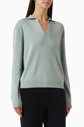 Siena Polo Shirt in Silk & Cotton