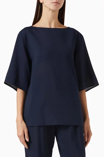 Mara Loose-fit Shirt in Breeze Wool