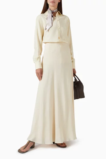 Thea Penny Collar Shirt in Silk