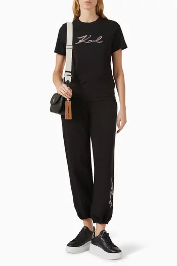 Sequin Signature T-shirt in Cotton