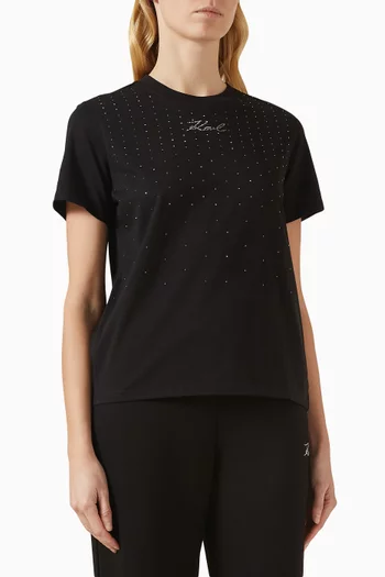 Rhinestone T-shirt in Organic Cotton