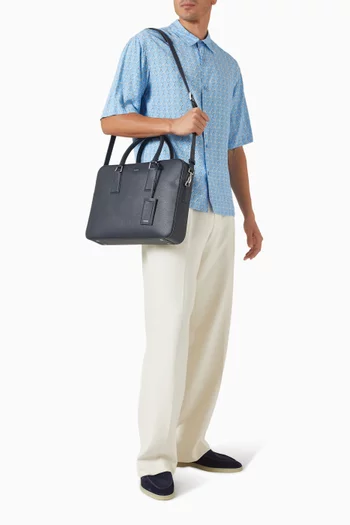 حقيبة عمل كبيرة جلد حبيبي