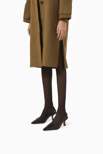 Bianka 60 Slingback Pumps in Leather