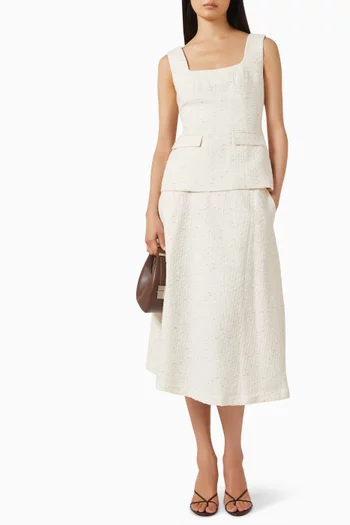 تنورة جينيفيف متوسطة الطول