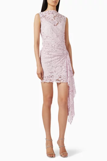 Indi Mini Dress in Corded Lace