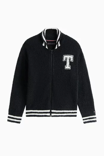 Zip Sweater in Wool-blend