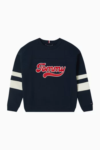 Varsity Back Logo Sweatshirt in Cotton-blend