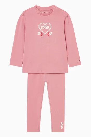 Heart Logo-print T-shirt in Cotton