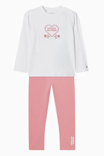 Heart Logo-print T-shirt in Cotton