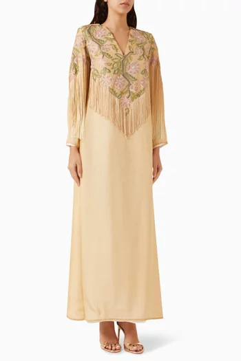 Fringe-trimmed Jalabiya