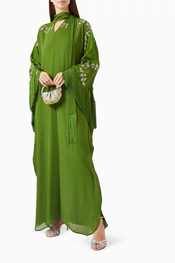 Fringed Scarf-detail Jalabiya