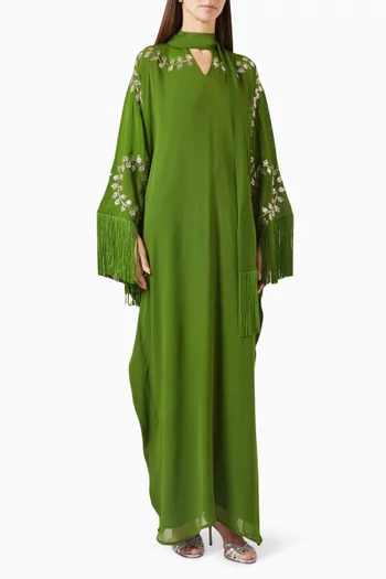 Fringed Scarf-detail Jalabiya