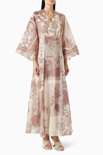 Rhaenys Embellished Dress in Lurex Linen