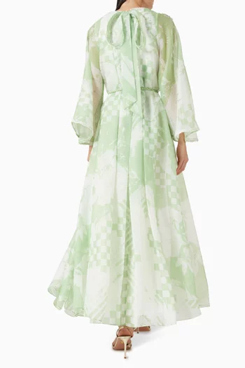 Reine Belted Dress in Organza