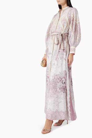 Meira Belted Dress in Linen