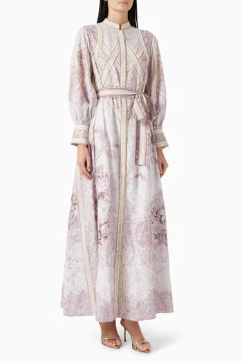 Meira Belted Dress in Linen