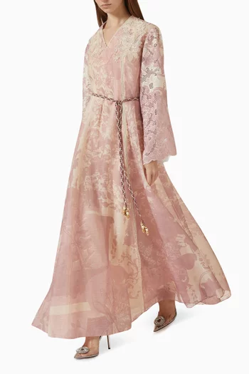 Rive Belted Dress in Organza