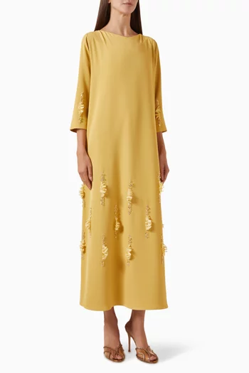 قفطان مزين بزهور بارزة