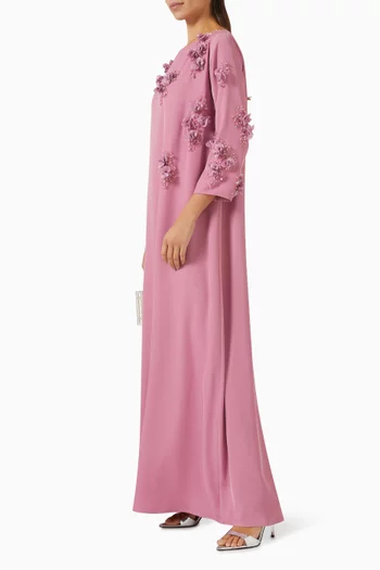 قفطان مزين بزهور بارزة