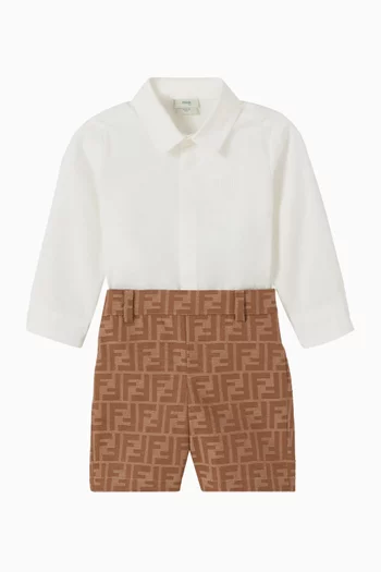 FF-print Shirt & Shorts Set