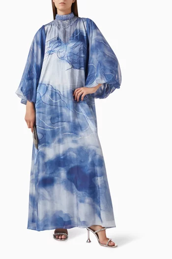 Floral-print Kaftan