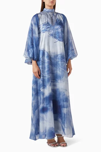 Floral-print Kaftan