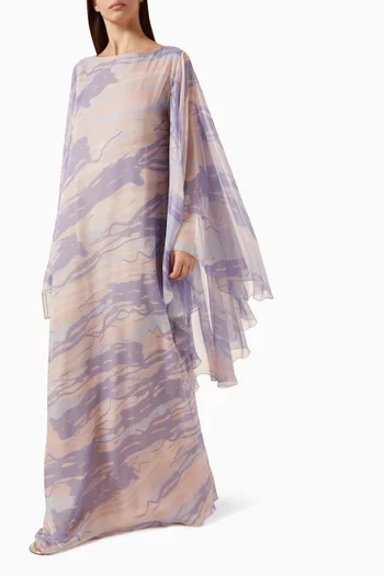 Printed Kaftan in Chiffon