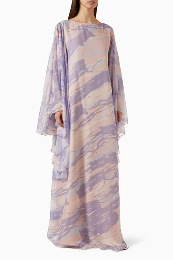 Printed Kaftan in Chiffon