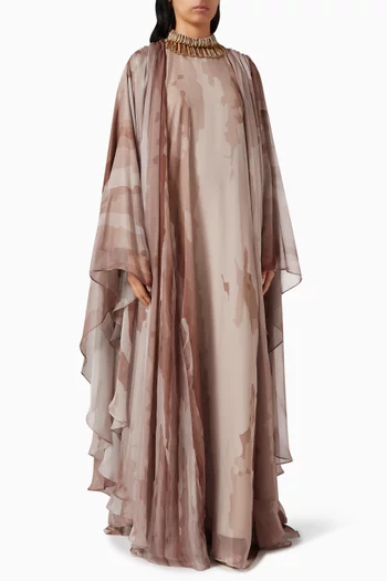 Embellished Kaftan in Chiffon