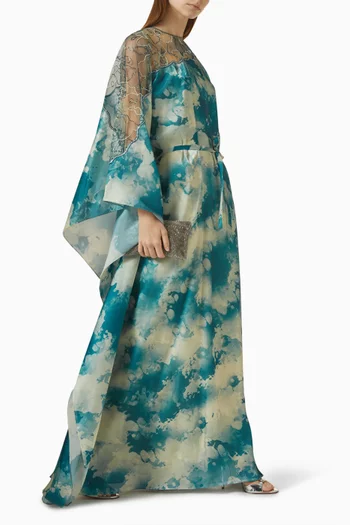 قفطان بنقشة قماش شبكي