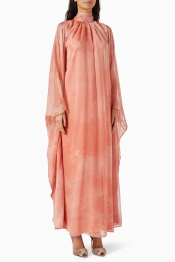 Cape-sleeve Kaftan in Chiffon