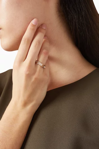 خاتم ميلر مزين بحلي نحاس مطلي