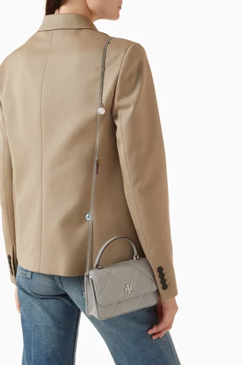 Mini Kira Diamond Quilt Chain Wallet in Nappa Leather