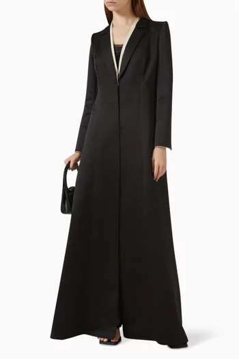 عباية بنمط جاكيت بلونين