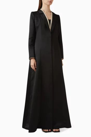 عباية بنمط جاكيت بلونين