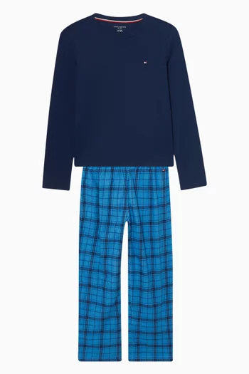 Essential Flannel Print Pyjama Set