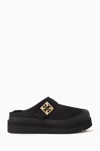 Mellow Shearling Mules in Suede