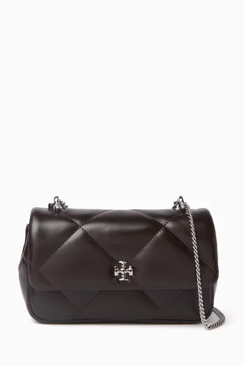 حقيبة كيرا ميني بتصميم مبطّن بنقشة معينات جلد