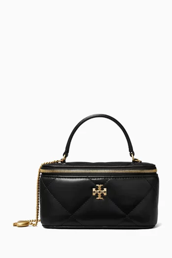 Kira Diamond-quilted Vanity Case in Leather