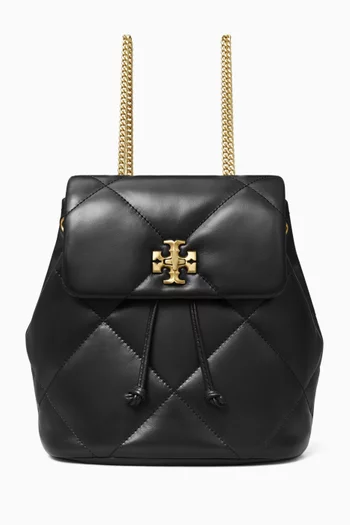 Mini Kira Diamond Quilt Backpack in Leather